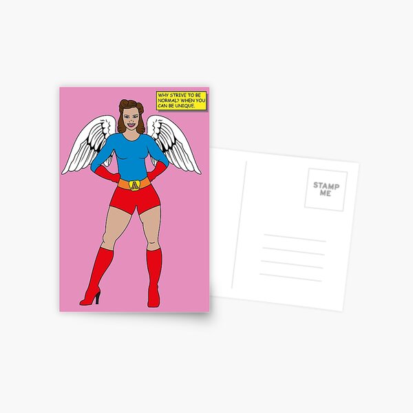 Why strive to be normal when you can be unique - pink Postcard