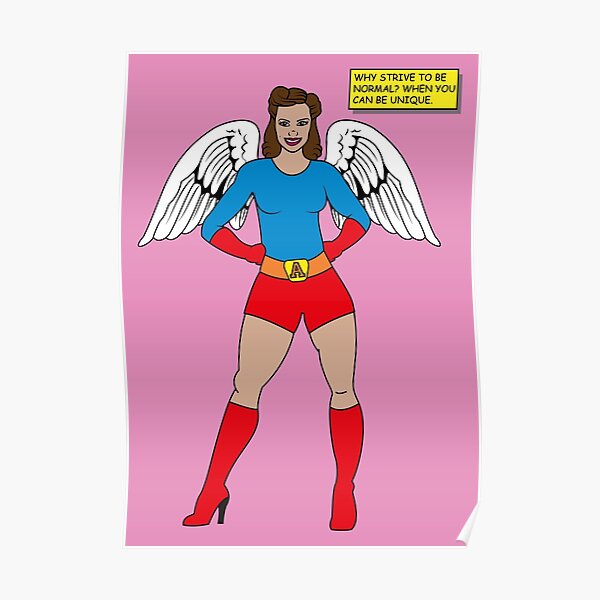Why strive to be normal when you can be unique - pink Poster