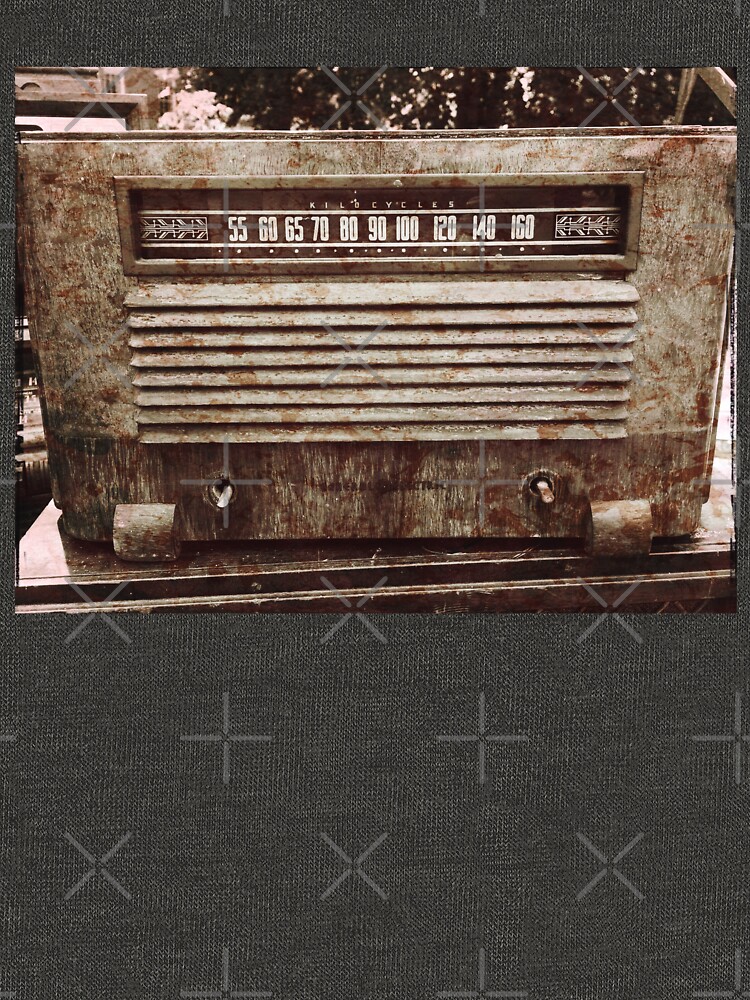 Thumbnail 5 of 5, Lightweight Sweatshirt, Classic Oldies Fan - Old Vintage Radio photography designed and sold by OneDayArt.