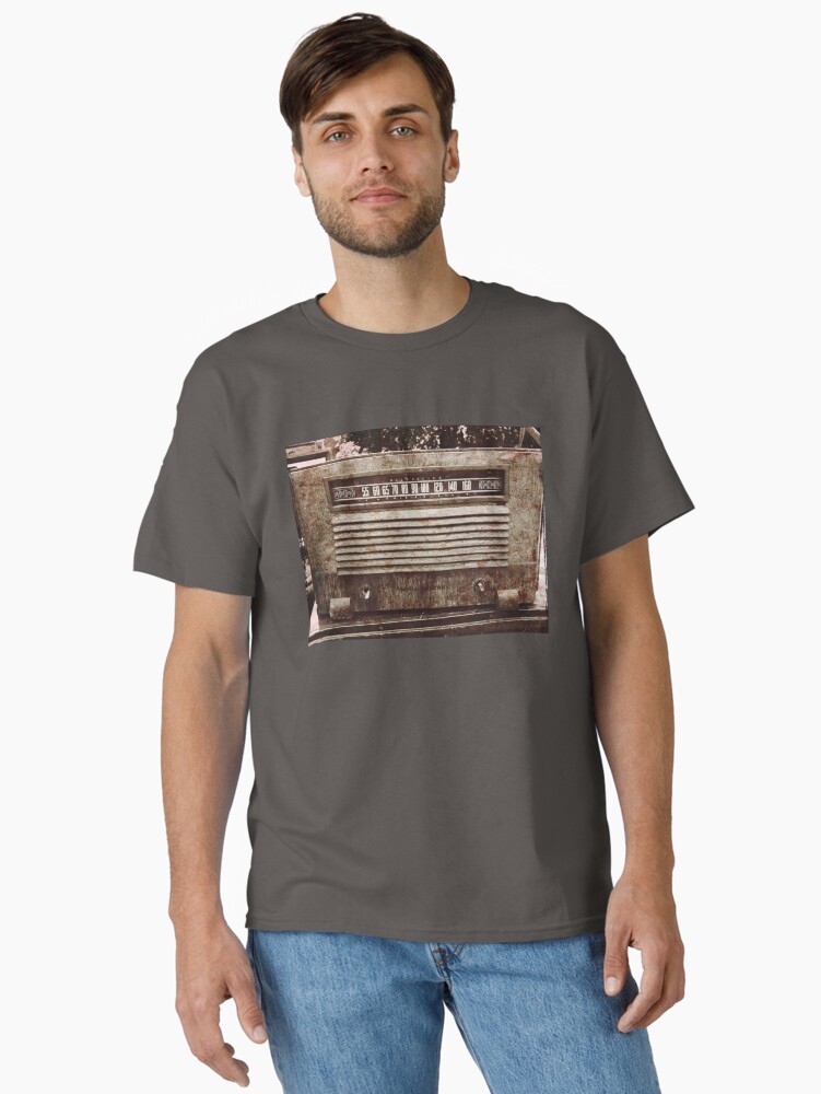 Thumbnail 1 of 7, Classic T-Shirt, Classic Oldies Fan - Old Vintage Radio photography designed and sold by OneDayArt.