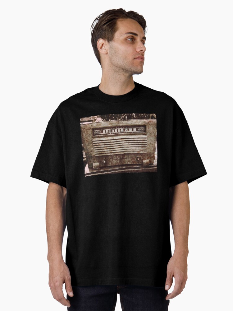 Thumbnail 2 of 7, Oversized T-Shirt, Classic Oldies Fan - Old Vintage Radio photography designed and sold by OneDayArt.