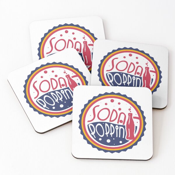 Item preview, Sodapoppin Retro Soda Pop Bottle Cap Red Yellow Blue Design designed and sold by Sunny Collections.