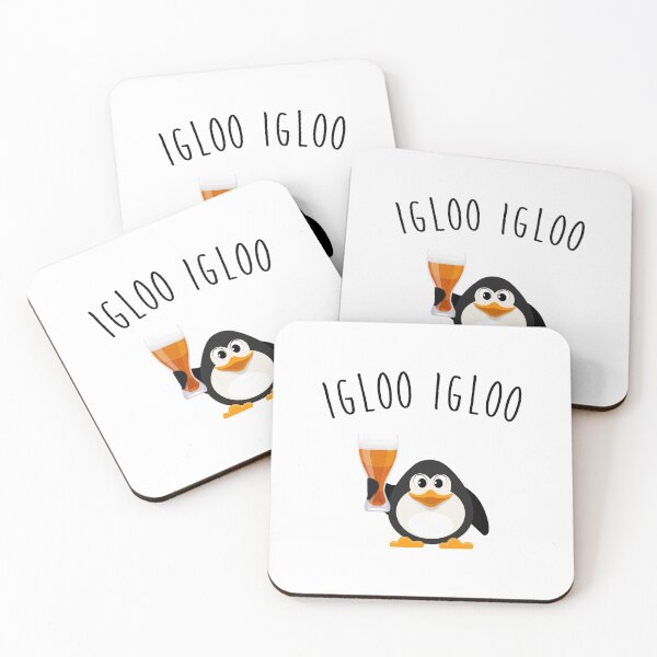 Item preview, Igloo Igloo, penguin drinking beer, Health! designed and sold by Curlyhaire.