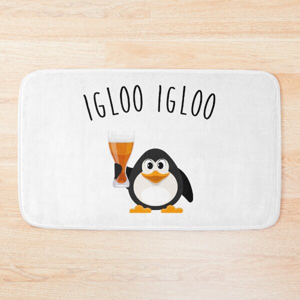 Item preview, Igloo Igloo, penguin drinking beer, Health! designed and sold by Curlyhaire.
