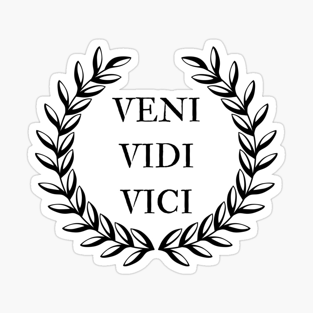Tattoo with Words Veni Vidi Vici Isolated Stock Illustration - Illustration  of julius, latin: 141772725