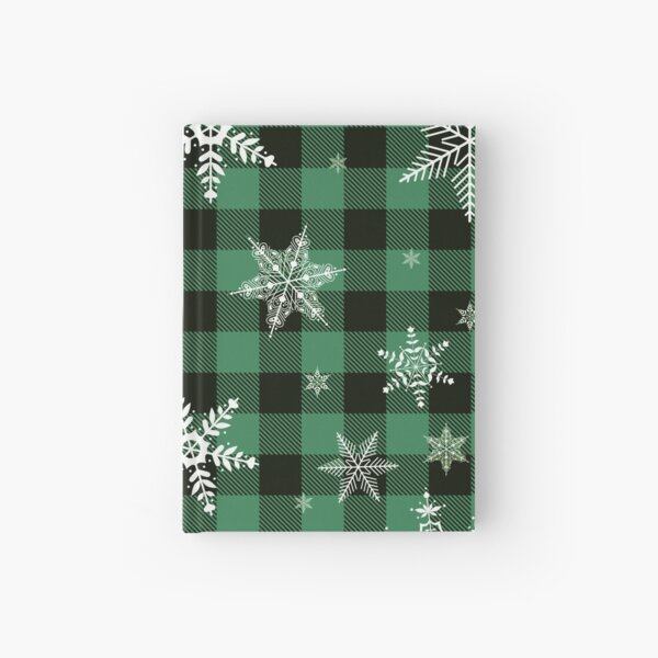 Green Let It Snow Plaid Hardcover Journal