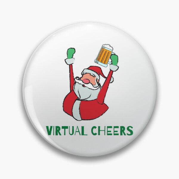 Item preview, Virtual Cheers - Virtual Christmas Santa Claus with Beer sending Virtual Cheers designed and sold by Irelene.