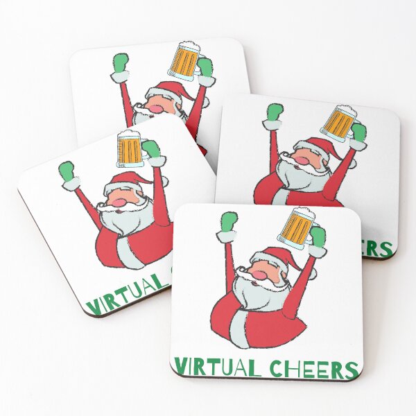 Item preview, Virtual Cheers - Virtual Christmas Santa Claus with Beer sending Virtual Cheers designed and sold by Irelene.