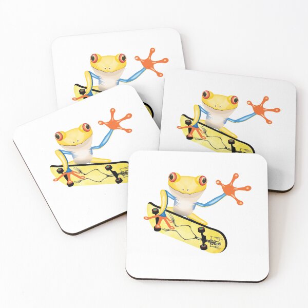 Item preview, Golden Frog On Skateboard Design Gift idea, Yallow Frog On Skateboard T Shirt, Gift Idea for Anniversary, Wedding, Mother's Day, Father's Day, Graduation, Thanksgiving, Christmas & New Year's Day. designed and sold by KHRO.