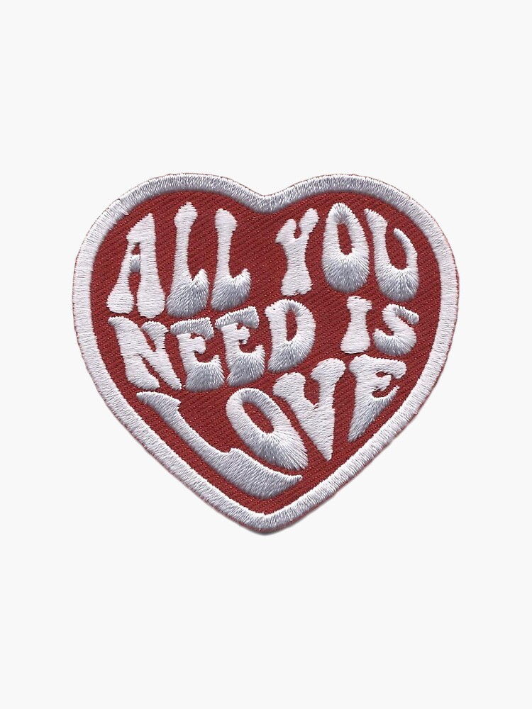 Red Heart Sticker Patch