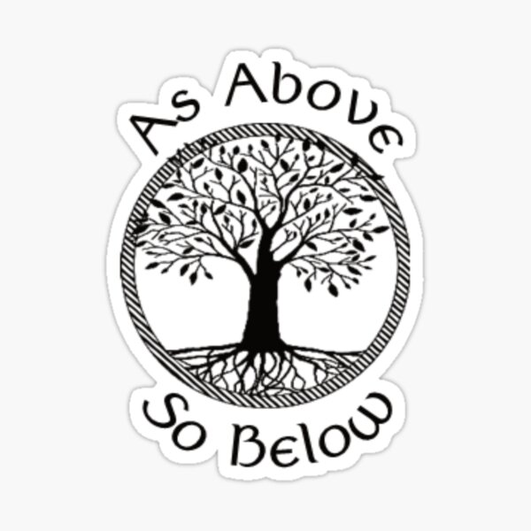 As Above So Below Sticker For Sale By Prints4pagans Redbubble
