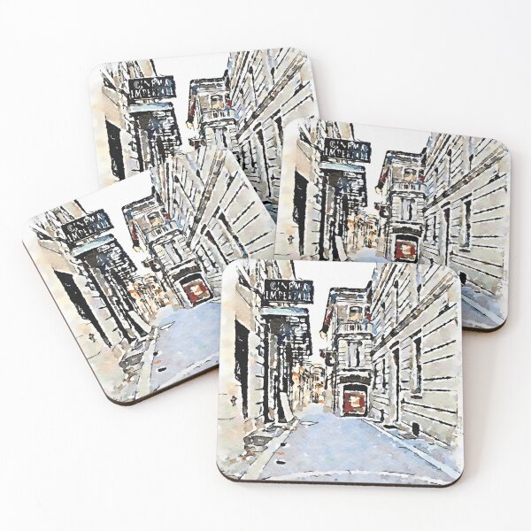 Item preview, L'Aquila: glimpse of street with cinema designed and sold by Giuseppe Cocco.