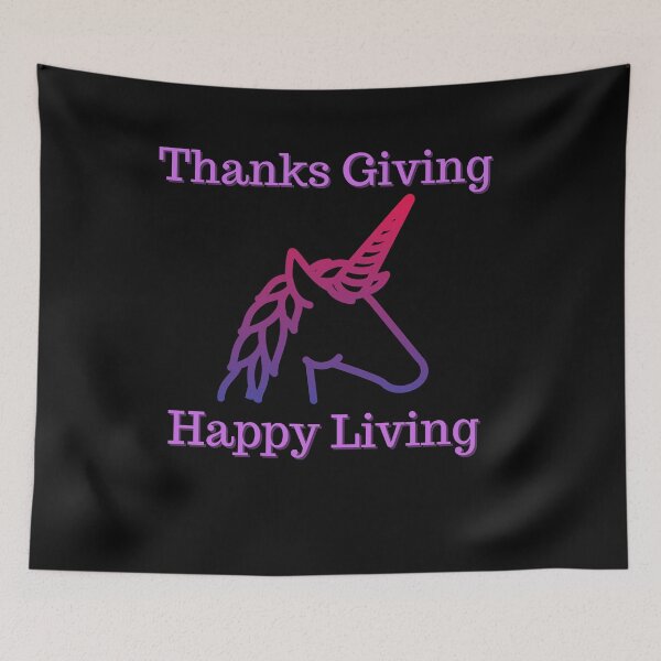 Item preview, Thanks Giving, Happy Living Unicorn designed and sold by Awesome &  Affordable.