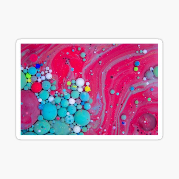 Bubbles Art Saffron Sticker