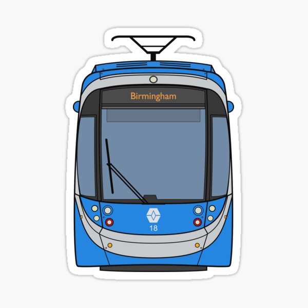 Aperçu de l'œuvre Tramway des West Midlands (bleu) créée et vendue par Charlie Care.