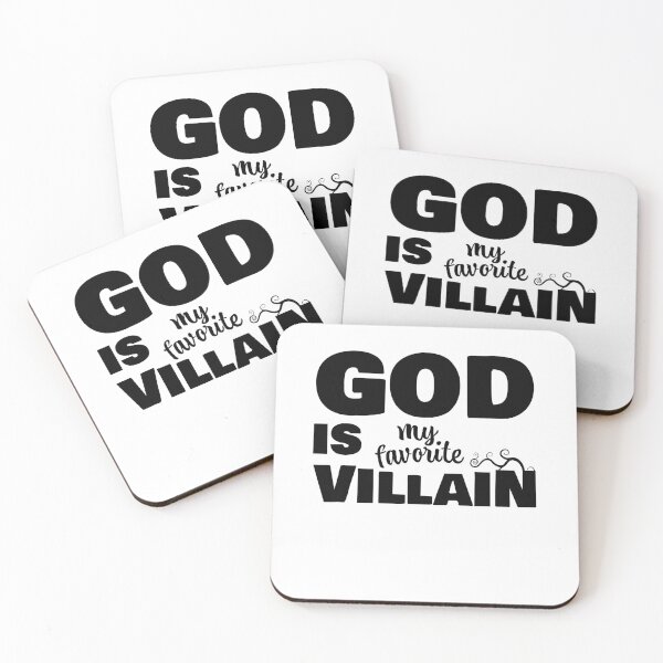 Item preview, God Is My Favorite Villain Funny Black Design designed and sold by James-Kaft.