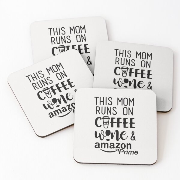 Item preview, This Mom Runs On Coffee Wine and Amazon Prime designed and sold by TheVectorFolk.