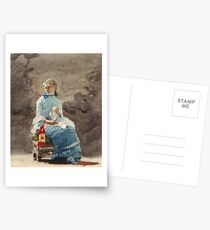 Winslow Homer, WOMAN SEWING Postcards