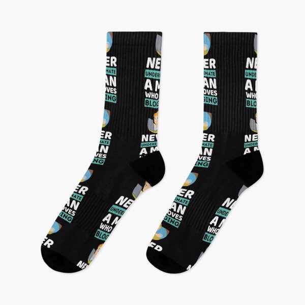 Item preview, Never Underestimate A Man Who Loves Blogging designed and sold by bifkee19.