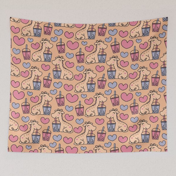 Item preview, Bubble Tea Giraffe - Boba Giraffe Pattern designed and sold by BobaTeaMe.