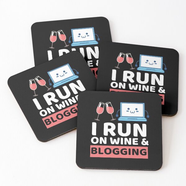 Item preview, I Run On Wine & Blogging designed and sold by bifkee19.