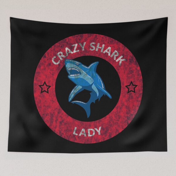 Item preview, Crazy Shark Lady Ring distressed designed and sold by Coder-T.