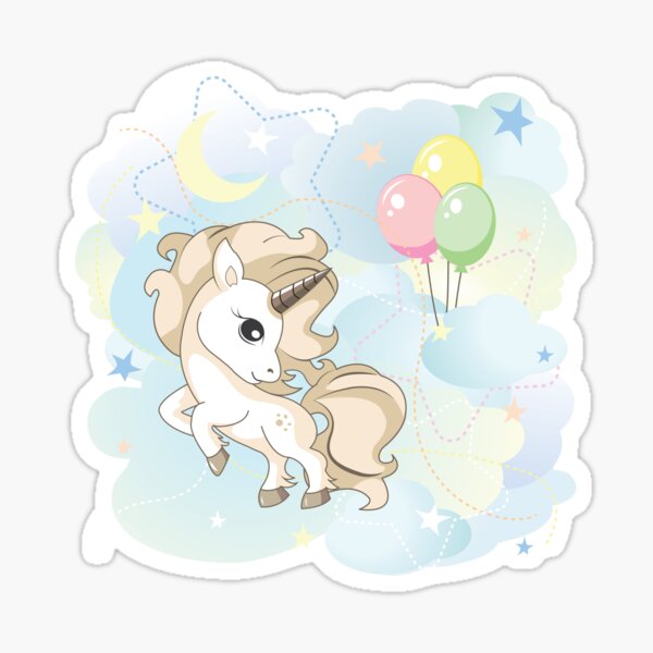 Unicorn Balloon Animal Sticker – greystreetpaper