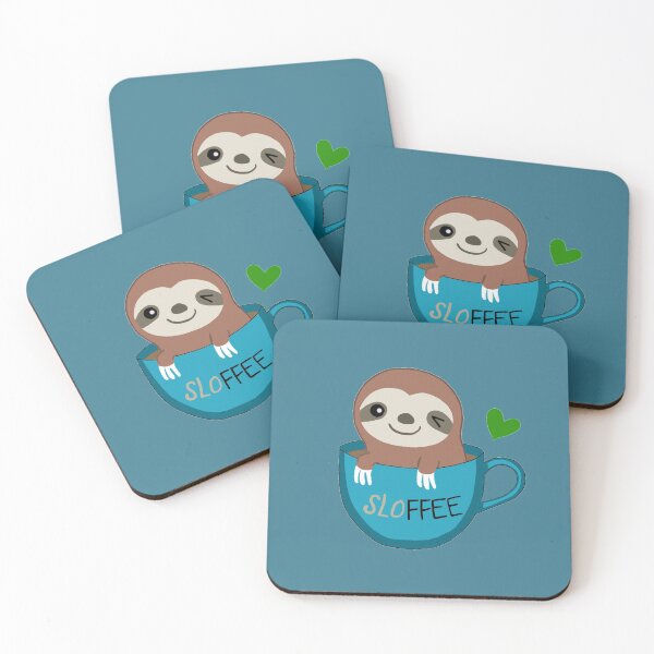 Item preview, Spirit animal sloth in cup of coffee designed and sold by megojamal.