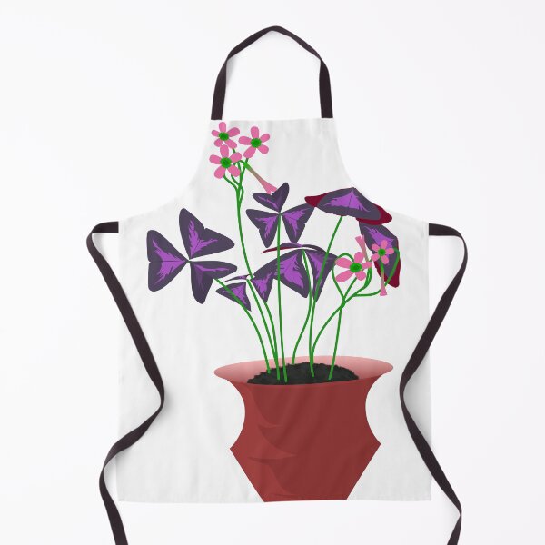 Item preview, oxalis flower on red pot designed and sold by astriebatik.