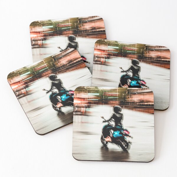 Item preview, Elegant girl on a scooter in motion on the city street... designed and sold by Alexander Sorokopud.