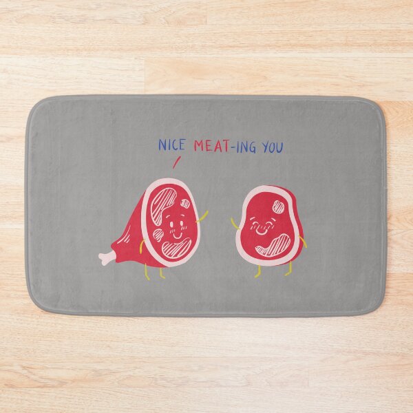 Item preview, Nice Meat-ing You Romantic Funny Pun designed and sold by FitFabFunny.