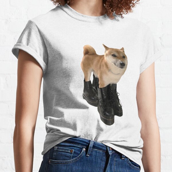 Cute Y2K Kawaii Mini Shiba Puppy Dog Blue Shirt