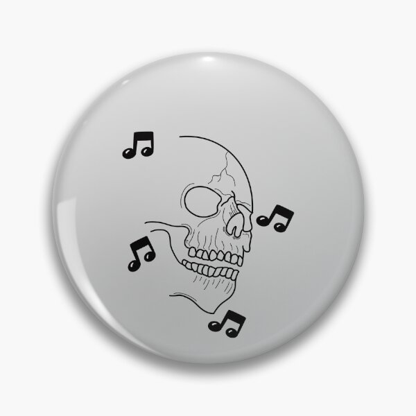 Item preview, Small musical notes with skull designed and sold by BV-creas.