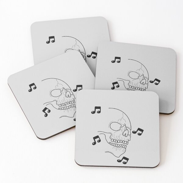 Item preview, Small musical notes with skull designed and sold by BV-creas.