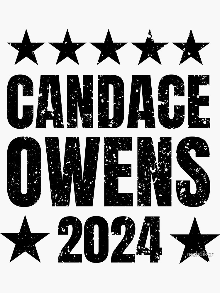 Candace Owens For President 2024 Sticker For Sale By Mehdiker Redbubble   Bg,f8f8f8 Flat,750x,075,f Pad,750x1000,f8f8f8 