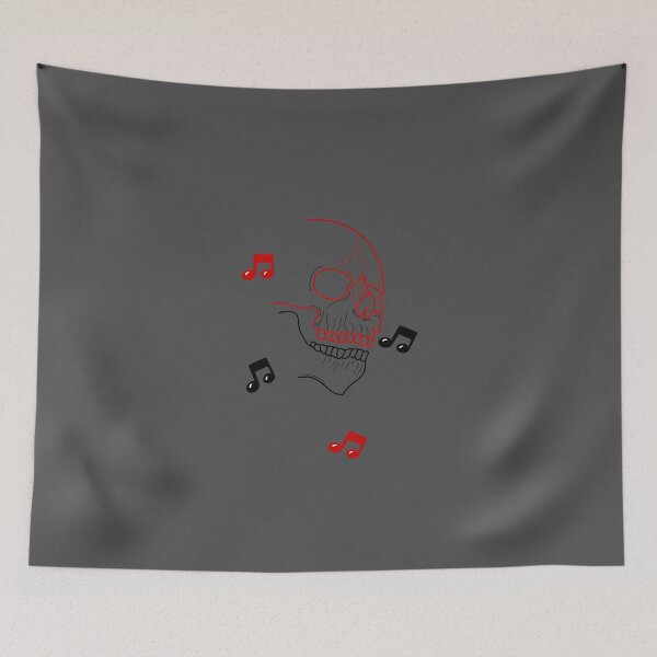 Item preview, Small musical notes with two-tone skull designed and sold by BV-creas.