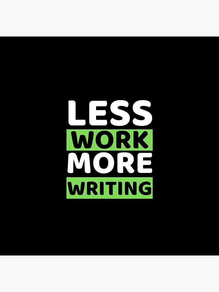 Thumbnail 4 of 4, Clock, Less Work More Writing designed and sold by bifkee19.