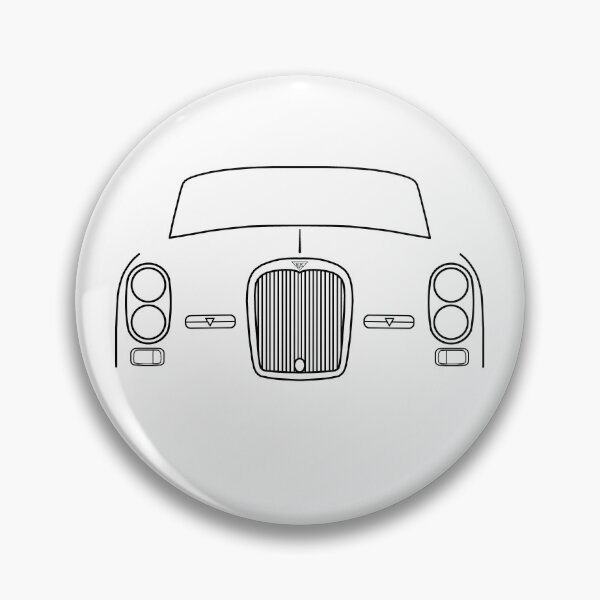 Item preview, Alvis TE21 1960s classic British sports saloon car black outline graphic designed and sold by soitwouldseem.