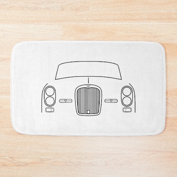 Item preview, Alvis TE21 1960s classic British sports saloon car black outline graphic designed and sold by soitwouldseem.