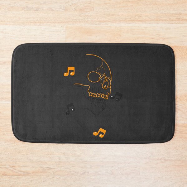 Item preview, Small musical notes with two-tone orange and gray skull designed and sold by BV-creas.
