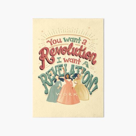 Hamiltion Sisters Work Art Board Print