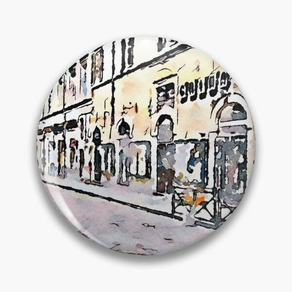 Item preview, L'Aquila: street with row of shops designed and sold by Giuseppe Cocco.