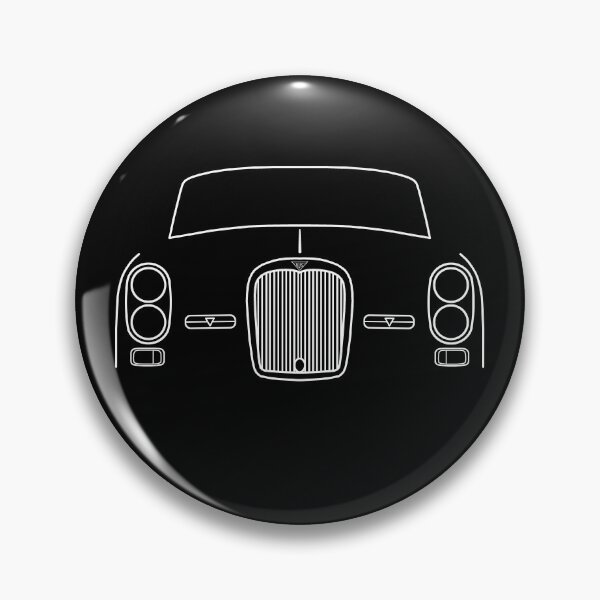 Item preview, Alvis TE21 1960s classic British sports saloon car white outline graphic designed and sold by soitwouldseem.