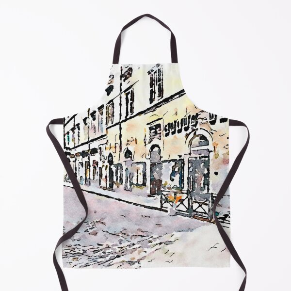 Item preview, L'Aquila: street with row of shops designed and sold by Giuseppe Cocco.
