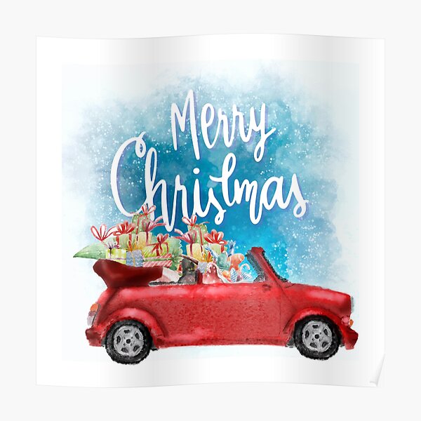 Cabrio Christmas Gift Poster