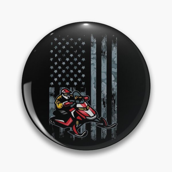 Item preview, Snowmobile Camo USA American Flag Winter Sports designed and sold by Dressed For  Duty.