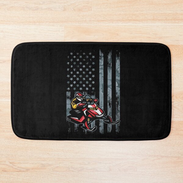 Item preview, Snowmobile Camo USA American Flag Winter Sports designed and sold by Dressed For  Duty.