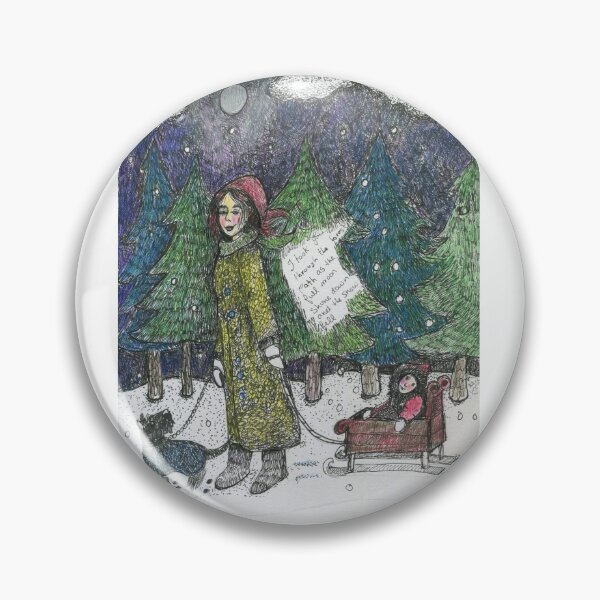 Item preview, The sled ride, winter holiday, Christmas, Yule,  designed and sold by lydiaknoxart.