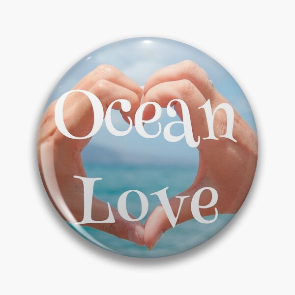 Item preview, Filtered Ocean photo with heart hands designed and sold by janraydesigns.