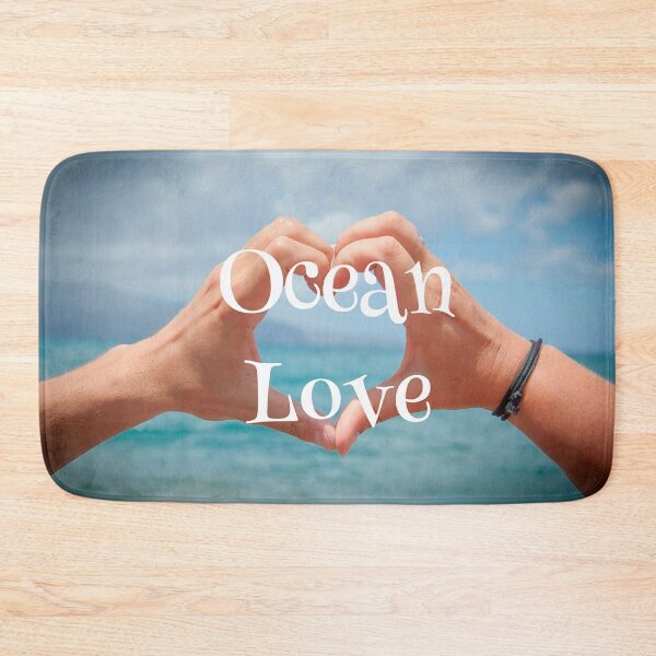 Item preview, Filtered Ocean photo with heart hands designed and sold by janraydesigns.